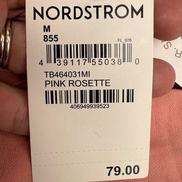 NWT Women's TREASURE & BOND Relaxed‎ Tee Sheath Dress Pink Rosette | Size M - Picture 11 of 12